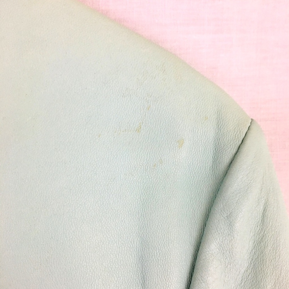 Carlisle Perforated Floral Blue Leather Jacket 10 - Picture 3 of 8
